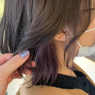 ミディアム カラー ヘアアレンジ ✨艶カラー/韓国ヘア ✨momoriのヘアスタイル