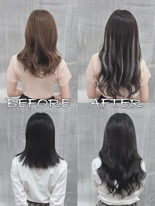 ロング カラー ヘアアレンジ LIP 大阪本店 エクステ 堀谷和孝のヘアスタイル