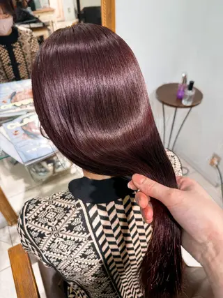 セミロング カラー 髪質改善”艶"カラー 🤍Hono🐶のヘアスタイル