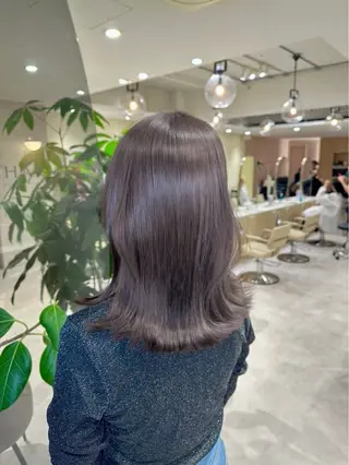ミディアム カラー Ms.CHARM所属・透明感カラー🌿 グレージュ🐺陽介のヘアスタイル