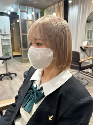 ミディアム Null 表参道所属・岩下昂世/ ハイトーン/デザインのヘアスタイル