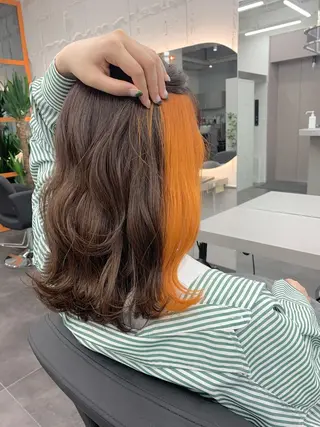 セミロング カラー 店長担当🌟 矢吹ガブリエル🌟のヘアスタイル