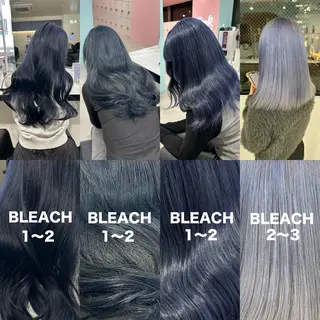 ロング カラー 履歴修正屋さん／ ブロンド／ホワイトのヘアスタイル