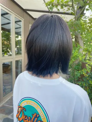 ミディアム カラー 菅 翔太のヘアスタイル