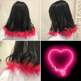 ミディアム カラー "PEPPU "所属・🌈推し色派手髪 ハイトーンShinのヘアスタイル
