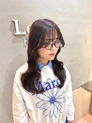 セミロング カラー レイヤーカット/ 透明感カラー/みずほのヘアスタイル