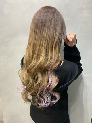 ロング カラー ヘアアレンジ LAVENDIA Azabu所属・LAVENDIA 初音のヘアスタイル
