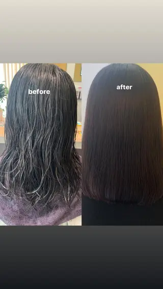 ミディアム パーマ hub hair レイヤー/透明感のヘアスタイル