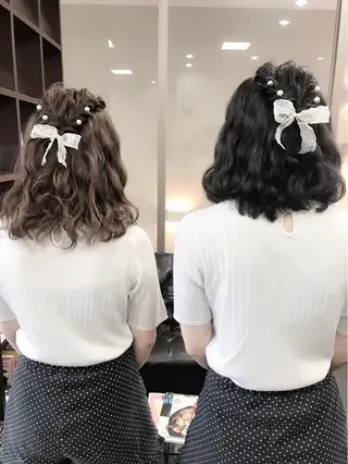 ミディアム ヘアアレンジ 沢田 瞳のヘアスタイル