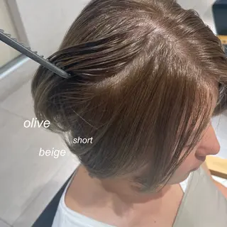 ショート カラー unami shibuya所属・ren ボブロブ/ミディアムのヘアスタイル