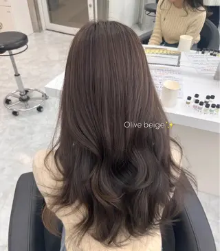 ロング カラー ♡ナチュラルガーリー ♡ベージュ♡RINAのヘアスタイル