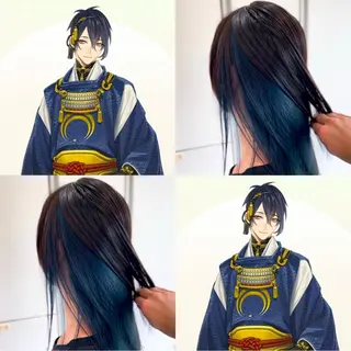 ロング カラー インナー/デザイン/ 白髪染め/しゅうとのヘアスタイル