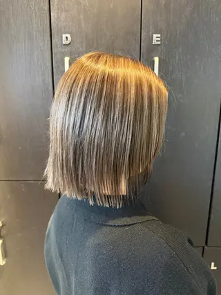 ミディアム 暖色カラー得意🔥 栗俣嵐のヘアスタイル