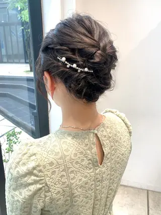 ミディアム カラー ヘアアレンジ yuka .のヘアスタイル