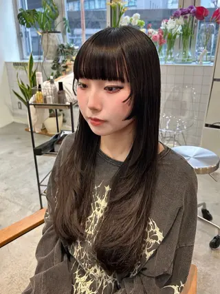 ロング ボブ/レイヤー 大阪梅田/きょうかのヘアスタイル