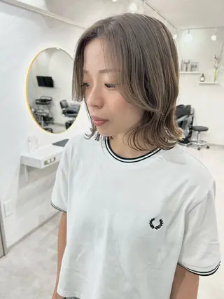 ミディアム カラー 髪質改善will hairdesignのヘアスタイル