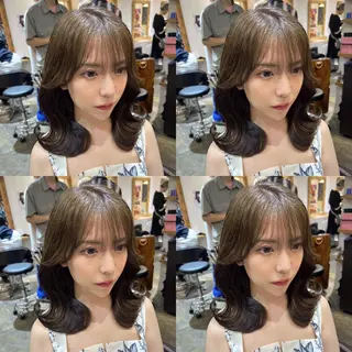 ミディアム カラー レイヤー×髪質改善 マネージャー安藤光司のヘアスタイル