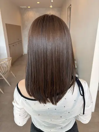 ミディアム カラー ボブ/顔周りレイヤー 🎀momoka🎀のヘアスタイル