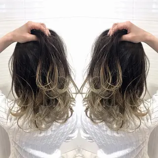 ミディアム カラー パーマ ヘアアレンジ 🫧代表/新宿駅近/ 限定価格🫧田辺貴裕のヘアスタイル