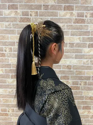 ロング ヘアアレンジ 徳留 もも花のヘアスタイル