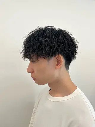ショート カラー パーマ メンズ 🏆メンズヘア特化 🥇代表りんぺーのヘアスタイル