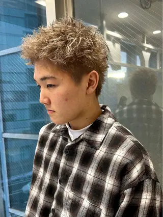 ショート カラー メンズ メンズ特化❤️‍🔥 パーマ職人江口佳乃のヘアスタイル