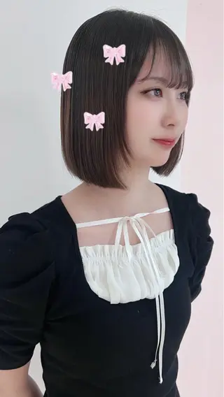 ミディアム 海外風レイヤー🎀 新宿MOMOKA🍑のヘアスタイル