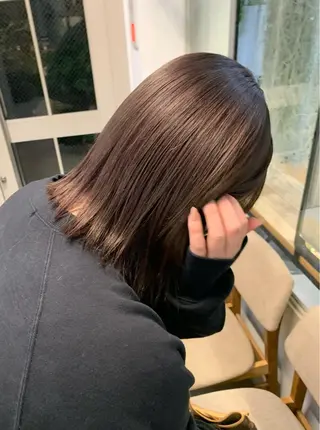 ミディアム カラー REINA☁️透明感 カラー/ぷつっと♡のヘアスタイル