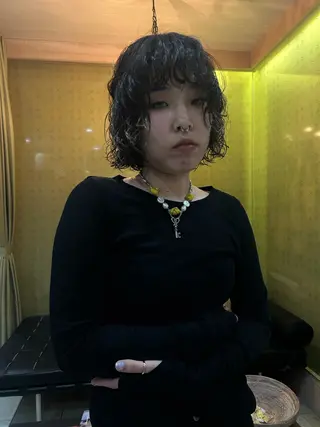 ミディアム 似合わせパーマ/ メンズパーマ/しゅうのヘアスタイル