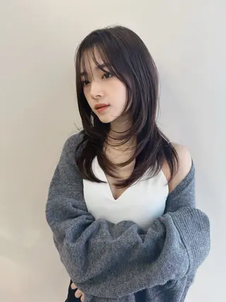セミロング 加藤 杏のヘアスタイル