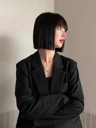 ミディアム stén所属・HARUKA/原宿 ハイトーン/レイヤーのヘアスタイル