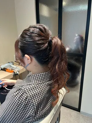 ロング ヘアアレンジ メンズパーマモデル ／浅野未来🌼.*のヘアスタイル