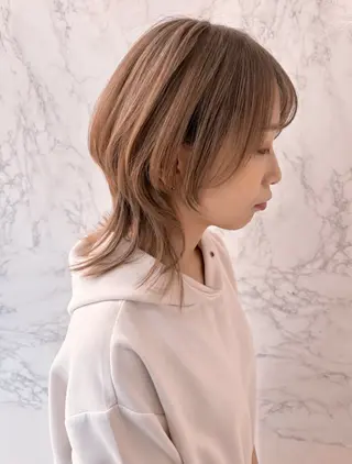 ミディアム 小顔カット/レイヤー 【WiLL】加藤のヘアスタイル