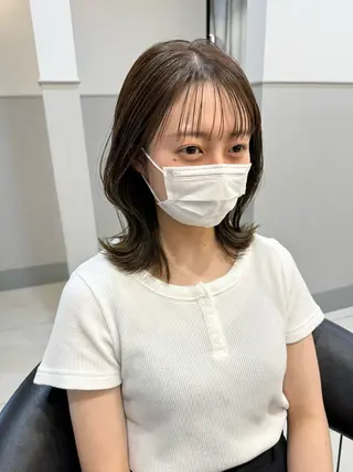 ミディアム パーマ シールエクステ/ 肥田野裕人のヘアスタイル