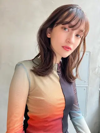 ミディアム カラー MUSASHI ブリーチカラー◎のヘアスタイル