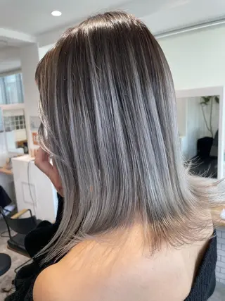 ミディアム カラー 京都美容師 塩のヘアスタイル