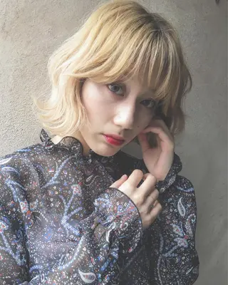 ミディアム 店長/mao/ 前髪/顔周りカットのヘアスタイル