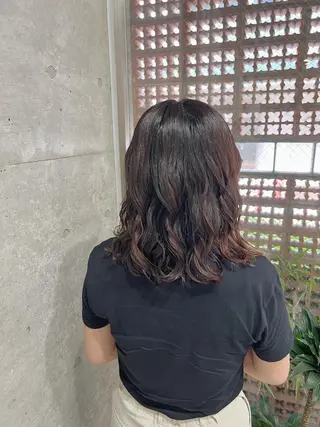 ミディアム パーマ ボブパーマコテ巻き風 パーマNo1深江秀平のヘアスタイル