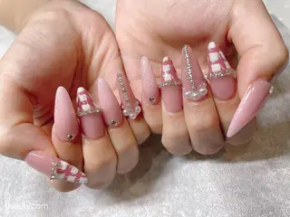 セミロング ネイル 《LB》ラブリエ Nail&eyeのマツエク・マツパデザイン