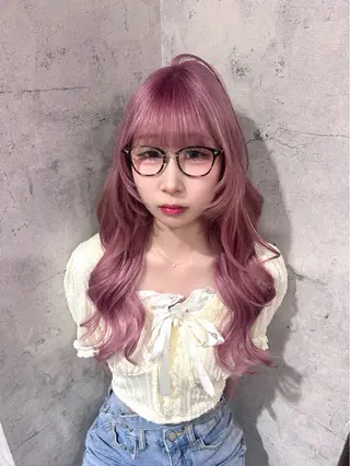 ロング カラー ブリーチ/エクステ/ 19歳/新宿/アリルのヘアスタイル