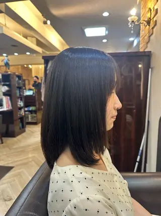 ミディアム 縮毛矯正&髪質改善/ きょうの🐺のヘアスタイル