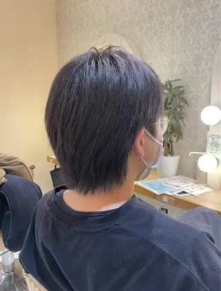 カラー メンズ ブリーチなしカラー/ 暖色カラー/艶カラーのヘアスタイル