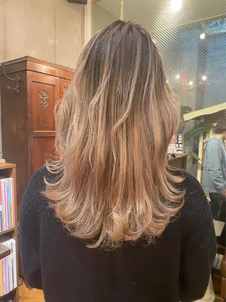 ロング カラー 平成ギャル×韓国 mix💖MIKUのヘアスタイル