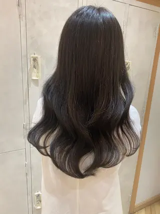 セミロング 韓国ヘア🇰🇷 SAYAのヘアスタイル