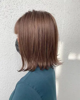 ミディアム カラー 後藤紗英/髪質改善 /オリーブベージュのヘアスタイル
