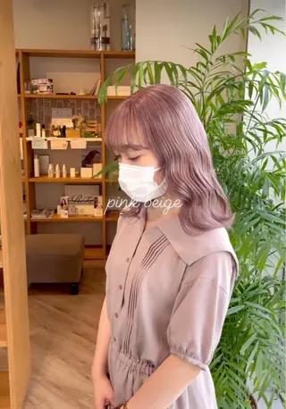 セミロング カラー ネイル マツエク・マツパ アイブロウ hair terra ce M奈良店のヘアスタイル