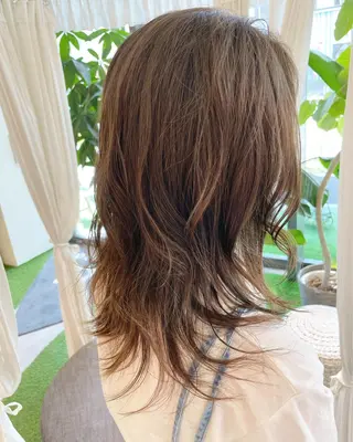 セミロング 韓国風レイヤーカット 🇰🇷❕モカのヘアスタイル