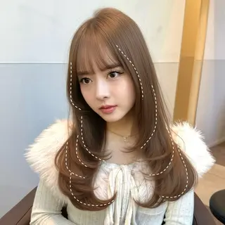 セミロング SALOWIN銀座六丁目店所属・津田怜果/ 銀座/レイヤーカットのヘアスタイル