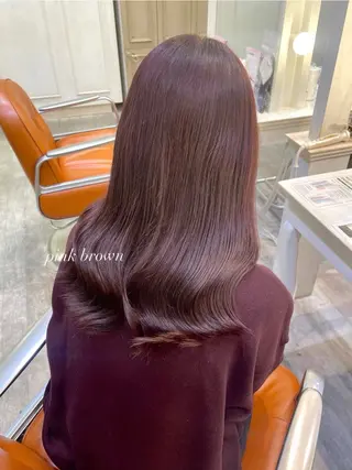 セミロング カラー ハイトーンカラー/ 長さだし🐇きょうかのヘアスタイル