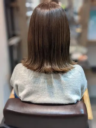 カラー パーマ ヘアアレンジ ミディアム 初めでも安心🌟 newi町田✂のヘアスタイル